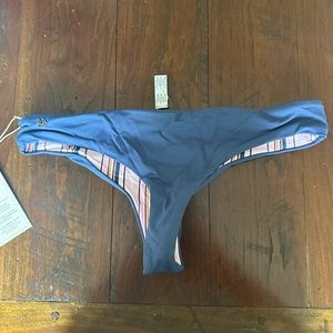 Blue thong swimsuit bottoms from Maaji